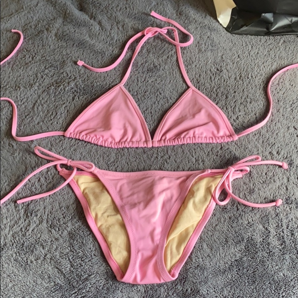 Pink bikini set